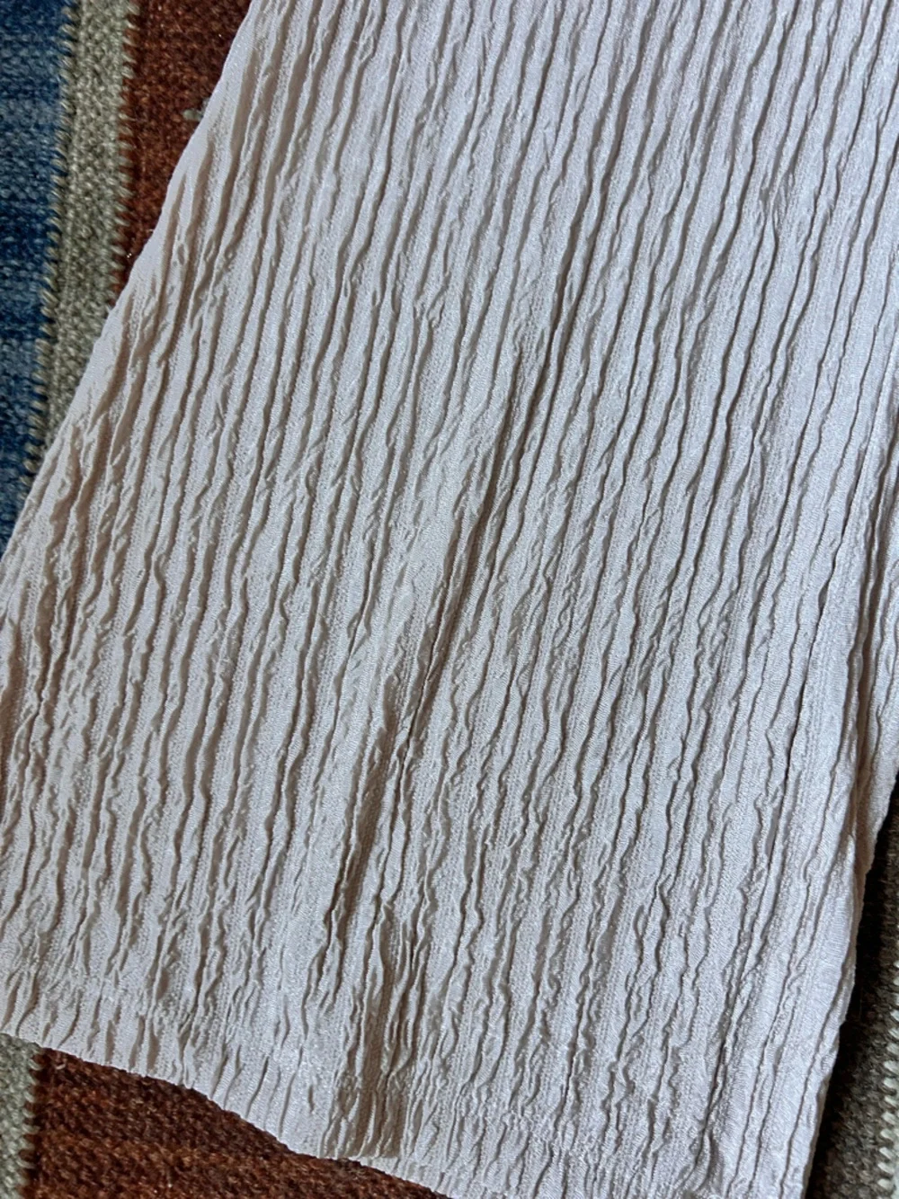 iris Cream Textured stretchy pant - fit flare